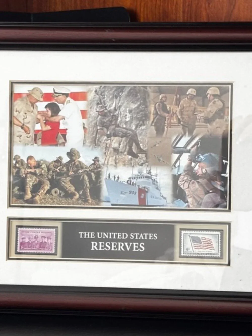 2005 USPS United States Reserves Framed Stamp Military Wall Art